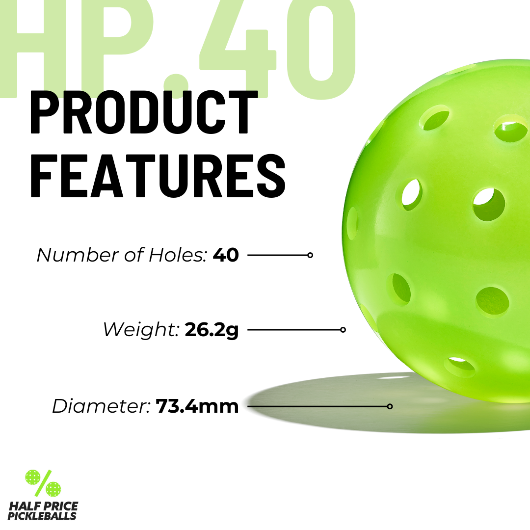 HP.40 Dura-Ball Pickleball Balls (36 Pack)