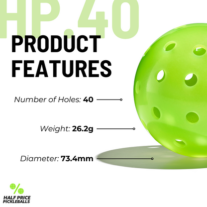 HP.40 Dura-Ball Pickleball Balls (100 Pack)