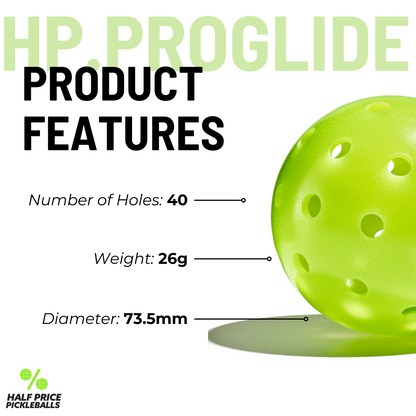 HP.PROGLIDE Professional Pickleball Balls (50 Pack)