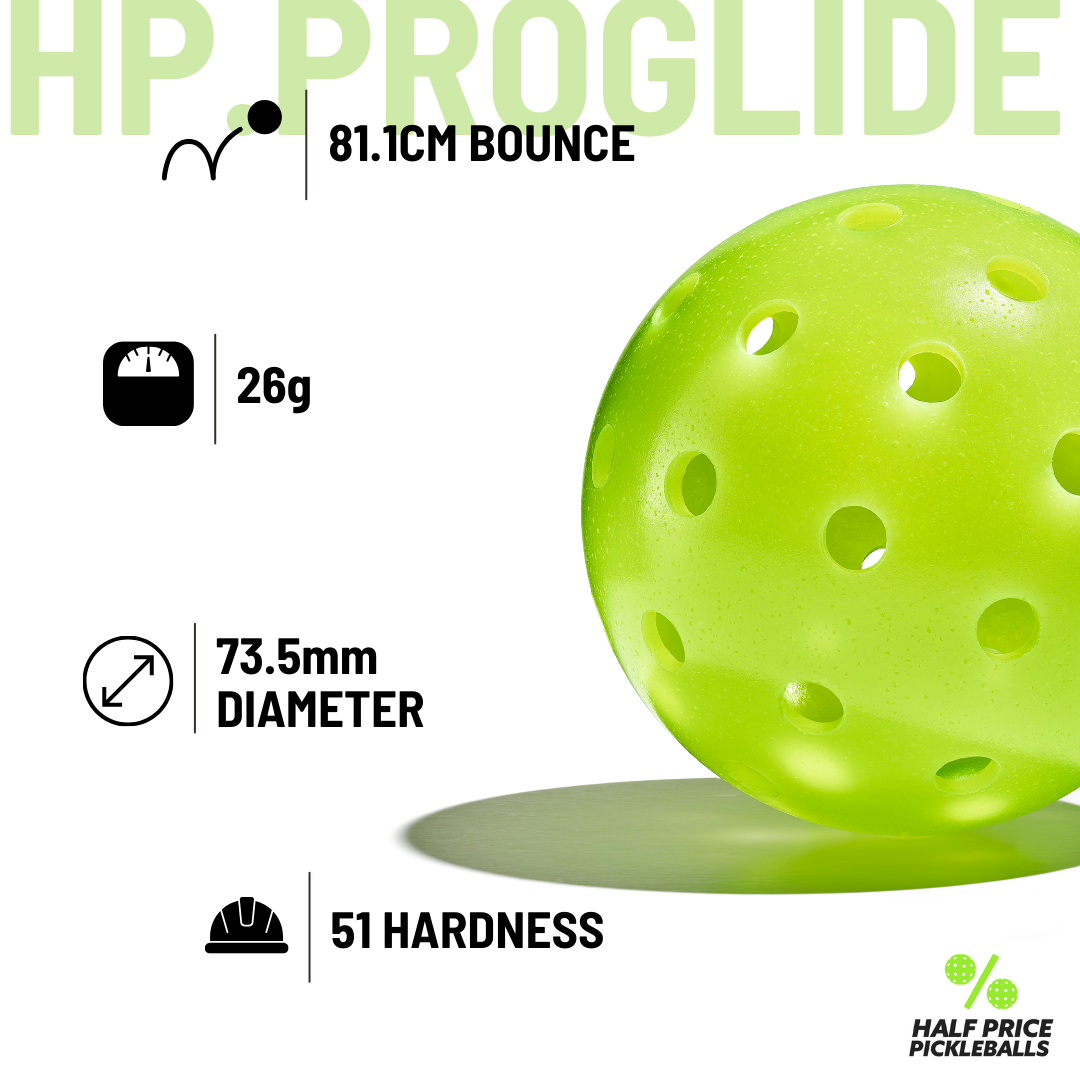 HP.PROGLIDE Professional Pickleball Balls (50 Pack)